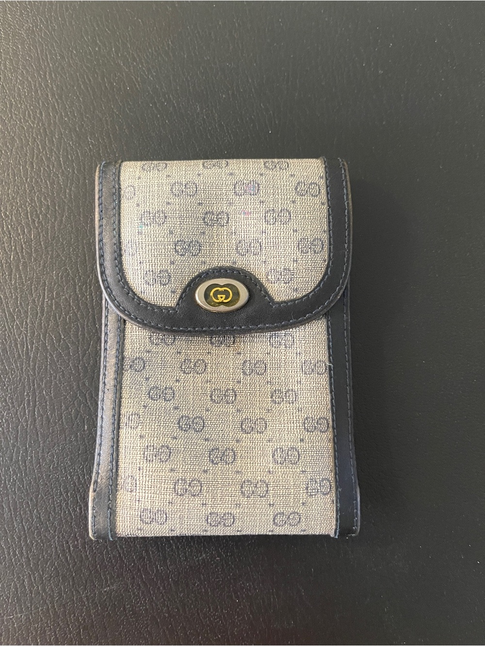 Authentic Vintage Gucci Micro-GG Canvas Card Case/ Cigarette Pouch(1970/1980)